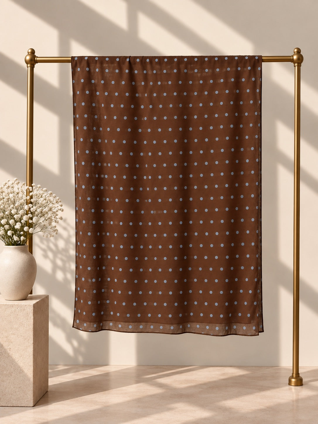 Mocha Dot chocolate brown polka dot hijab