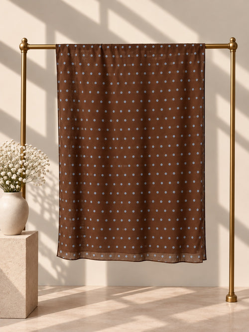 Mocha Dot chocolate brown polka dot hijab